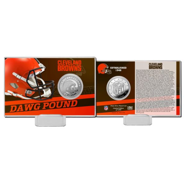 NFL Team History Silver Coin Card - Cleveland Browns