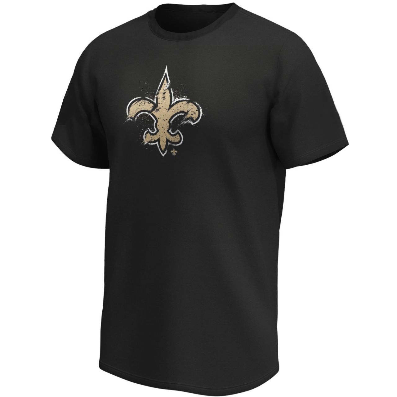amfoo - New Orleans Saints NFL Fan T-Shirt Splatter Logo schwarz