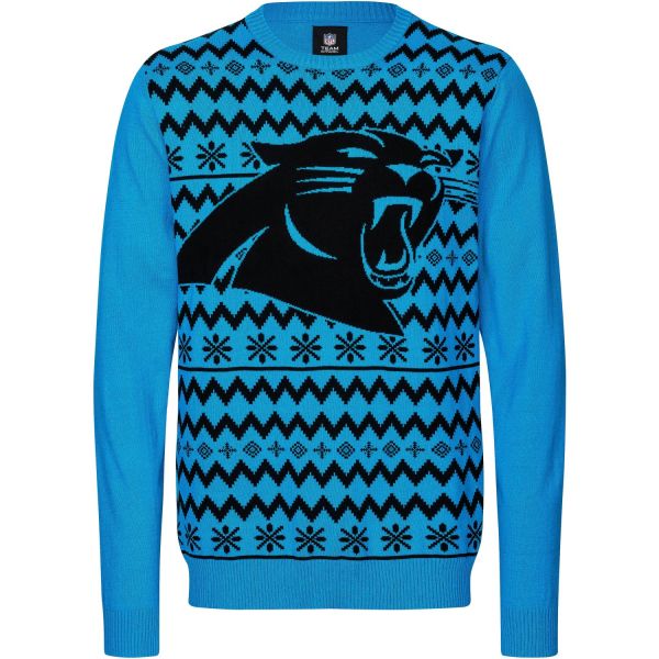 NFL Winter Sweater XMAS Knit Pullover - Carolina Panthers