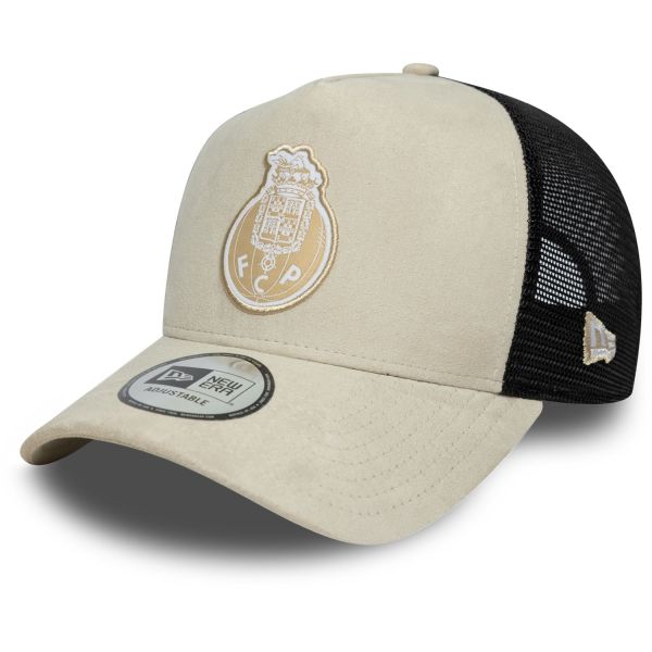 New Era Mesh Trucker Cap - FAUX SUEDE FC Porto stone beige