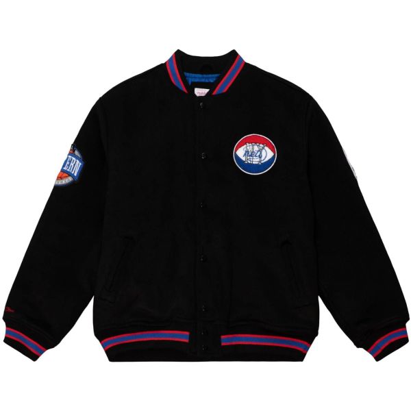 M&N HWC Heavyweight Wool Varsity Jacket - New York Nets