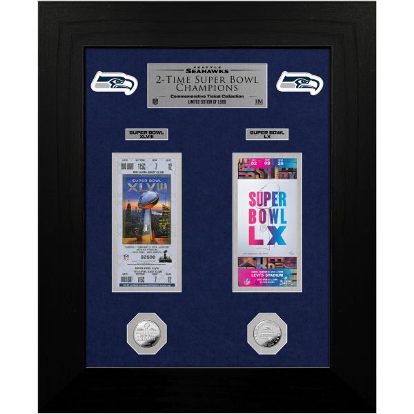Seattle Seahawks 2x Super Bowl Deluxe Ticket Coin Mint
