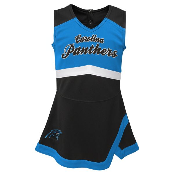 NFL Girls Cheerleader Jumper Dress - Carolina Panthers