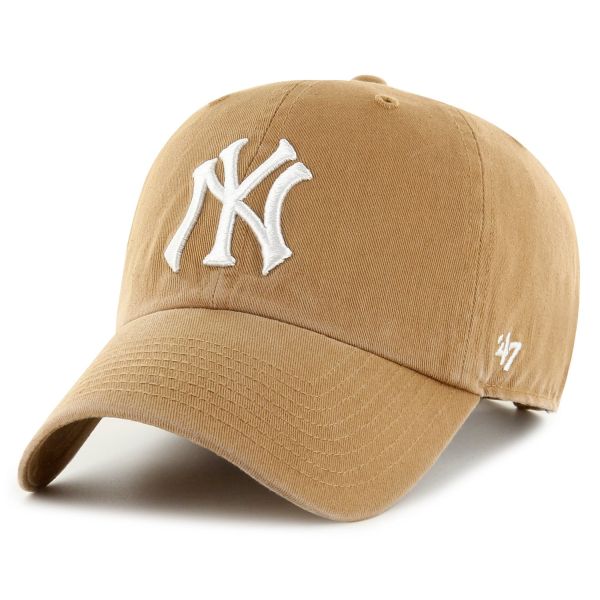 47 Brand Strapback Cap - CLEAN UP New York Yankees camel