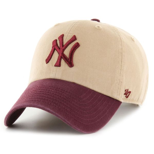 47 Brand Strapback Cap - CLEAN UP New York Yankees khaki