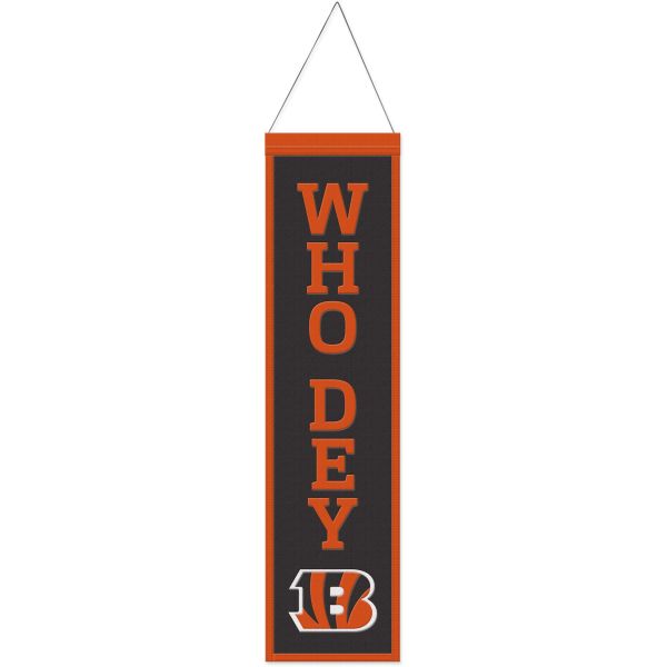 Cincinnati Bengals SLOGAN NFL Wool Banner 80x20cm