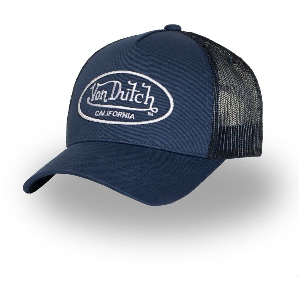 Von Dutch Trucker Mesh Strapback Cap - OVAL PATCH navy