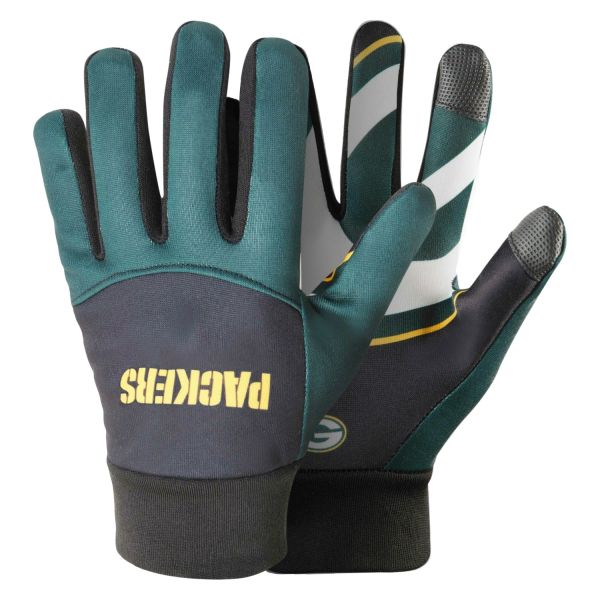 FOCO NFL Gloves - PALM LOGO Green Bay Packers