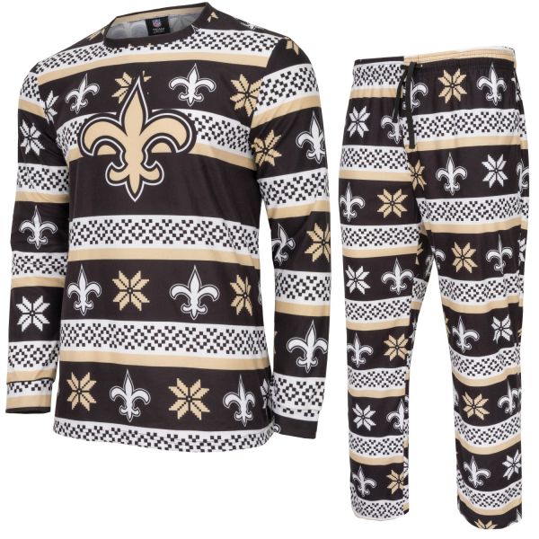 NFL Winter XMAS Pyjama Set - New Orleans Saints