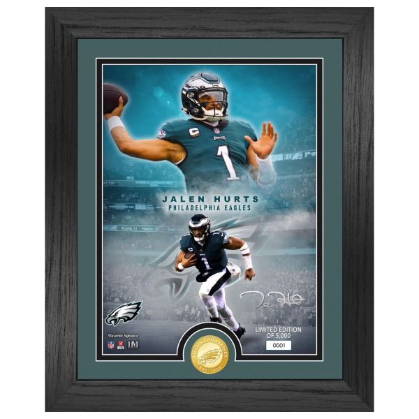 Jalen Hurts Philadelphia Eagles NFL Signature Coin Photo Min