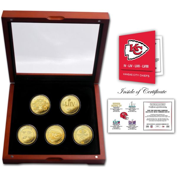 NFL Kansas City Chiefs Super Bowl Champions Gold Coin Set