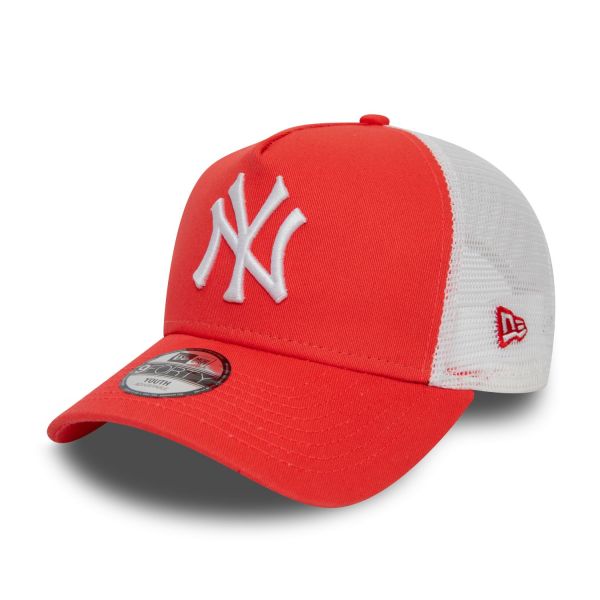 New Era Kids Trucker Cap - New York Yankees lava red