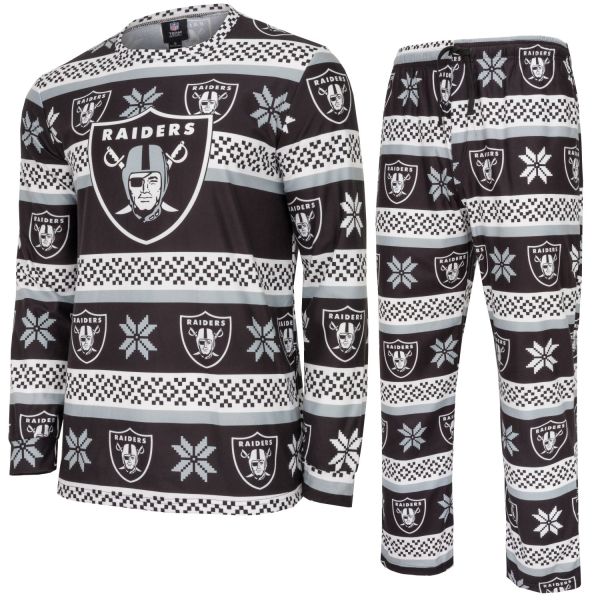 NFL Winter XMAS Pyjama Set - Las Vegas Raiders