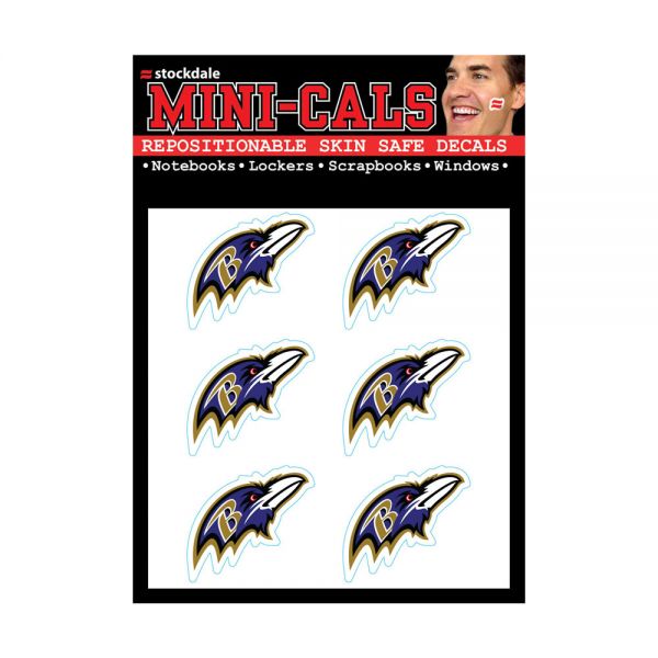 Wincraft 6er Gesicht Aufkleber 3cm - NFL Baltimore Ravens