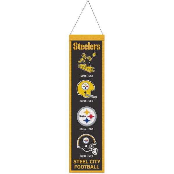 Pittsburgh Steelers EVOLUTION NFL Wool Banner 80x20cm