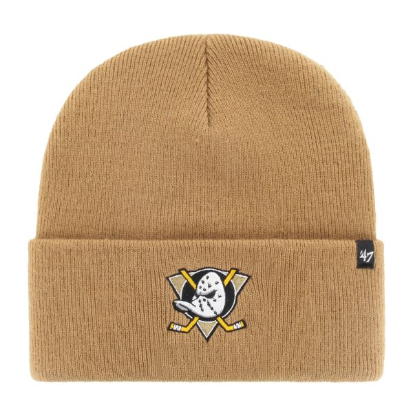 47 Brand Knit Beanie - HAYMAKER Anaheim Ducks camel beige