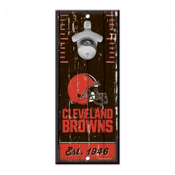 Wincraft BOTTLE OPENER Wood Sign - NFL Cleveland Browns