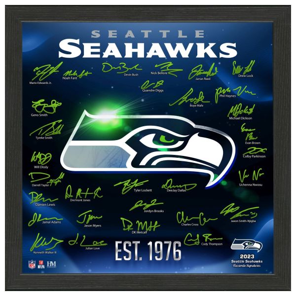 Seattle Seahawks NFL Signature Logo Photo Frame 33x33cm