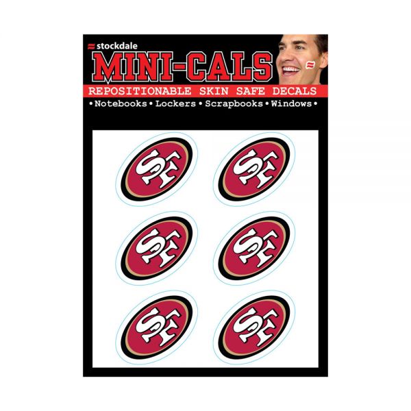 Wincraft 6er Gesicht Aufkleber 3cm - NFL San Francisco 49ers