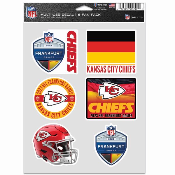 NFL FRANKFURT Decal Sticker Set 18x13cm Kansas City Chiefs