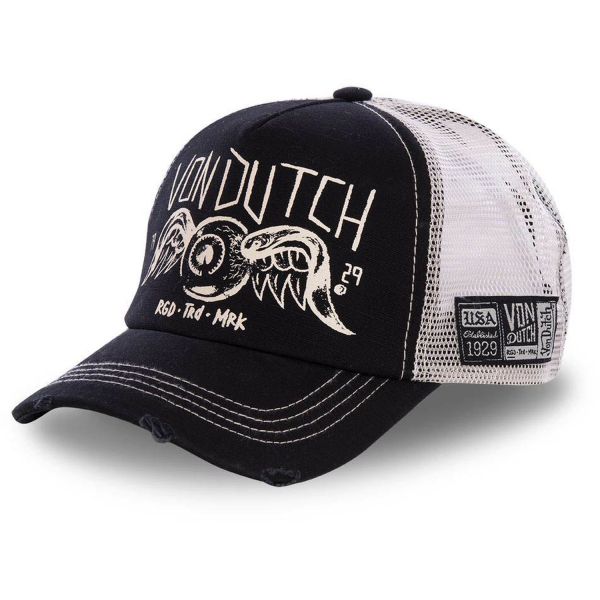 Von Dutch Trucker Mesh Snapback Cap - VINTAGE schwarz