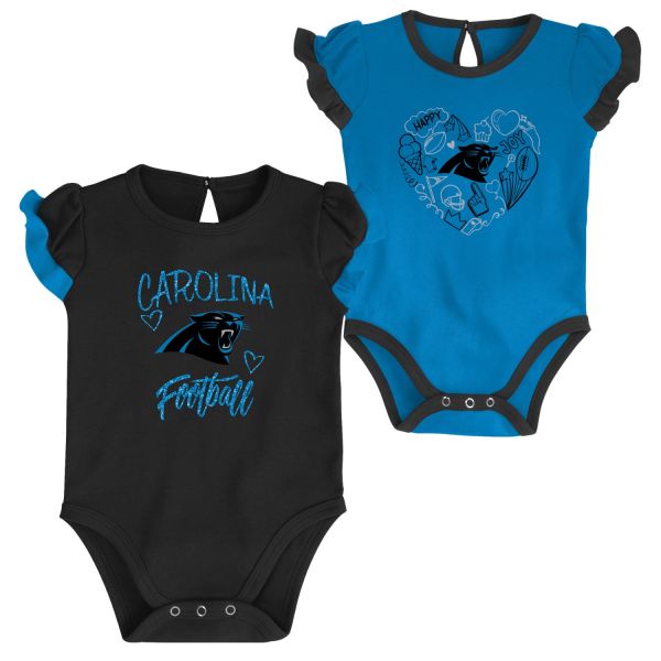 NFL Mädchen Baby 2er Body-Set Carolina Panthers