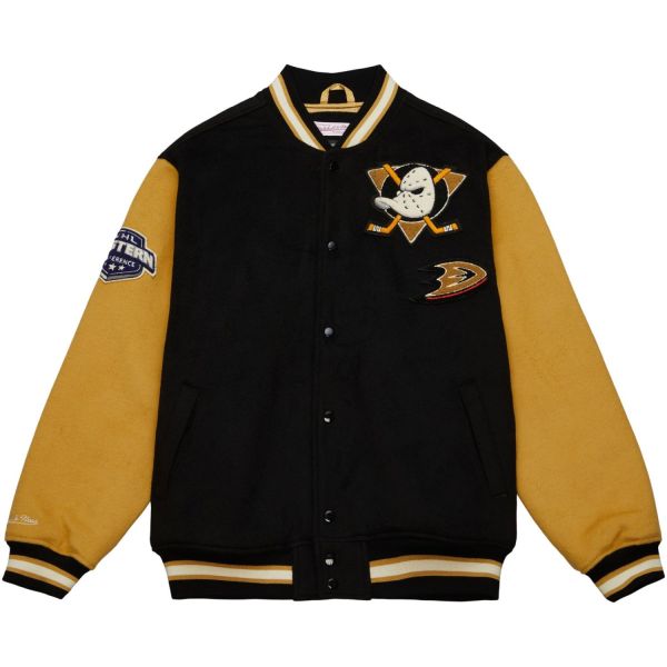 M&N Legacy Varsity Wool Veste - Anaheim Ducks