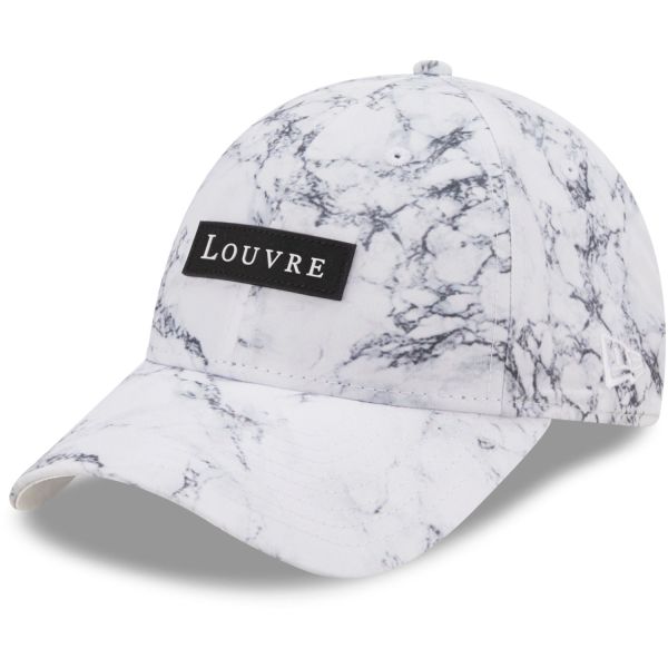 New Era 9Forty Strapback Cap - LOUVRE MARBLE all over white