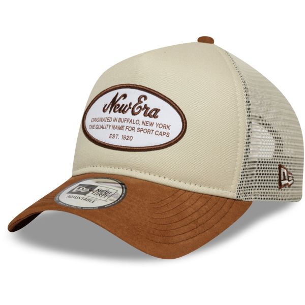 New Era A-Frame Trucker Cap - RETRO BRAND PATCH beige brun