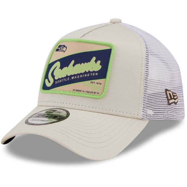 New Era A-Frame Trucker Cap - Seattle Seahawks stone beige