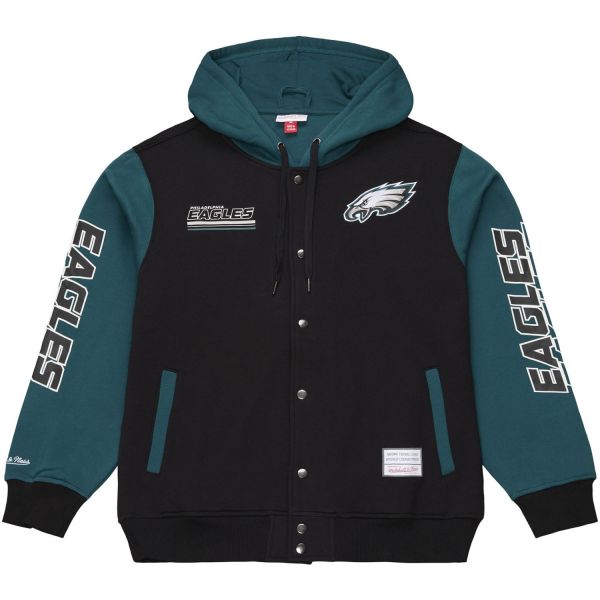 M&N Midweight Hooded Fleece Jacke - Philadelphia Eagles