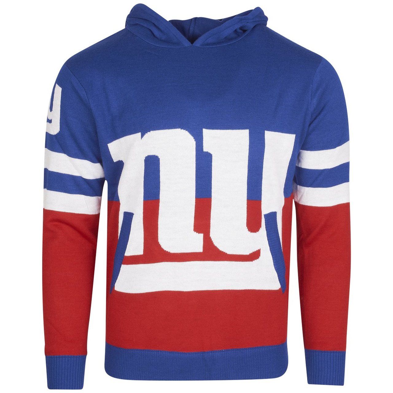 amfoo - NFL Ugly Sweater Big Logo Strick Hoody - New York Giants