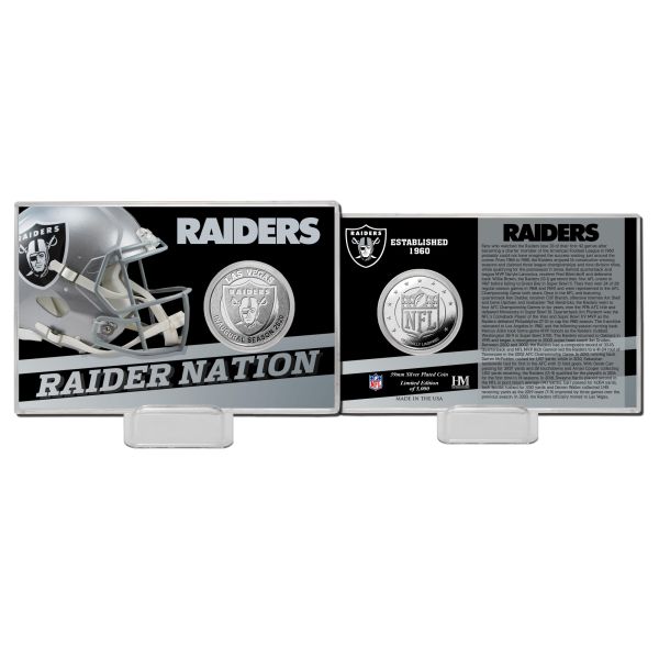 NFL Team History Silver Coin Card - Las Vegas Raiders