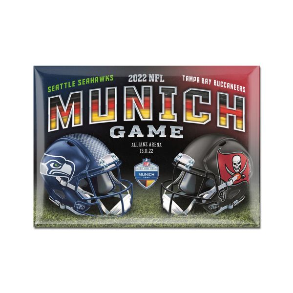 NFL Munich Game Magnet Badge Buccs Seahawks