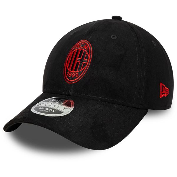New Era 9Forty Strapback Cap - SUEDE AC Mailand schwarz