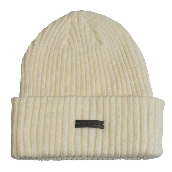 M&N Bonnet d'hiver Cuff Knit Beanie - METAL LOGO offwhite