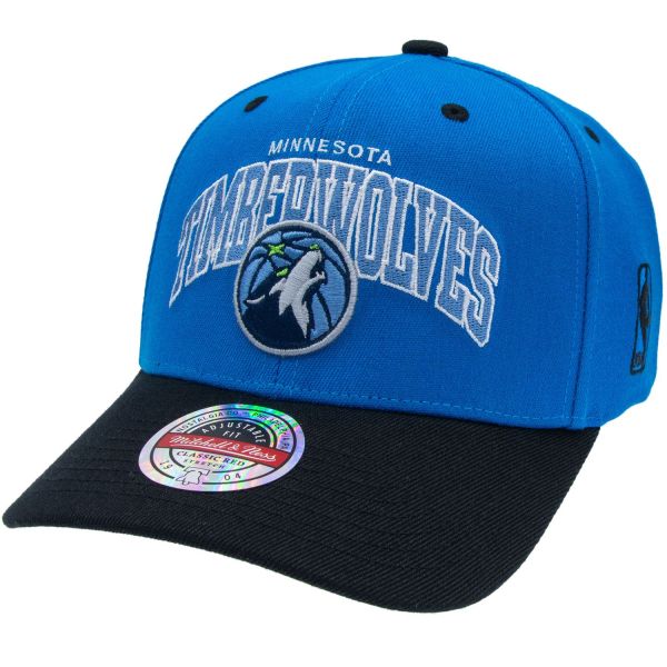 M&N Stretch Snapback Classic Red Cap Minnesota Timberwolves