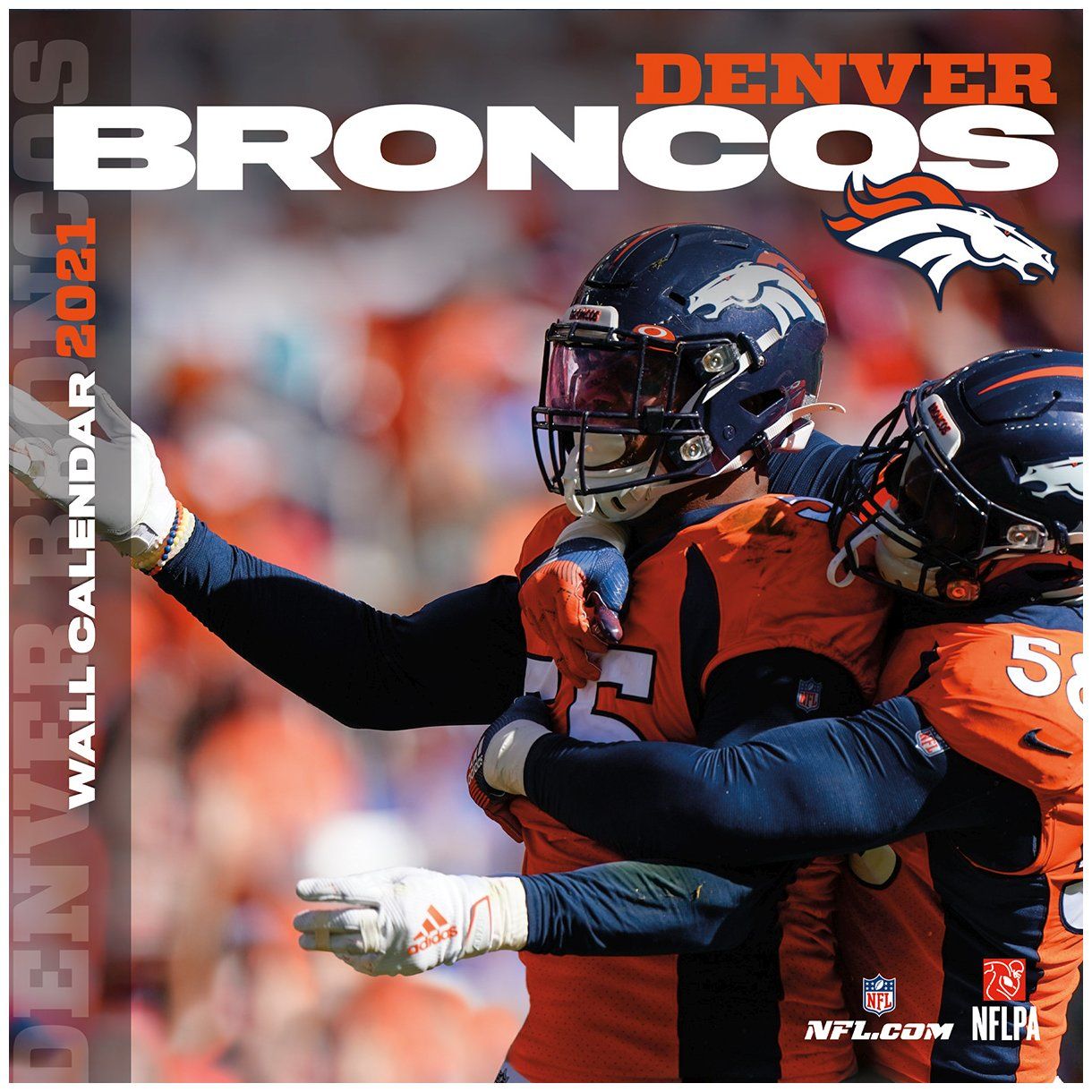 amfoo - Turner NFL 30x30cm Wand-Kalender 2021 Denver Broncos