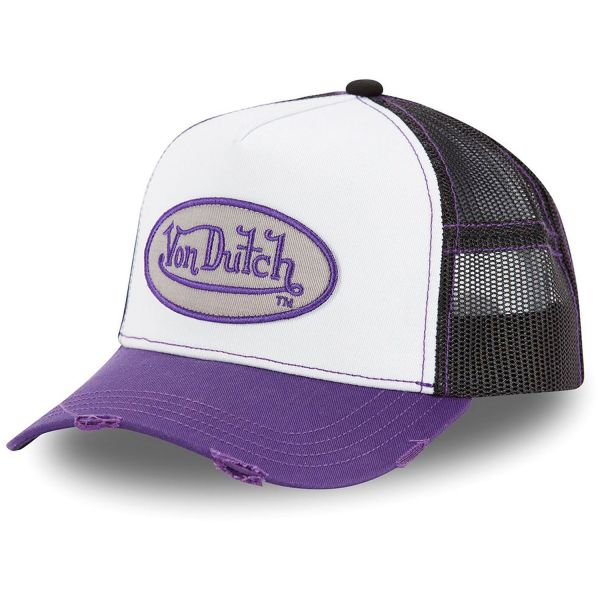 Von Dutch Trucker Mesh Snapback Cap - VINTAGE lila