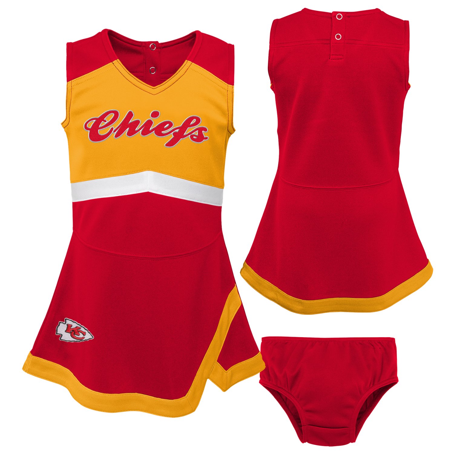 NFL Girls Cheerleader Jumper Dress Kansas City Chiefs Kids