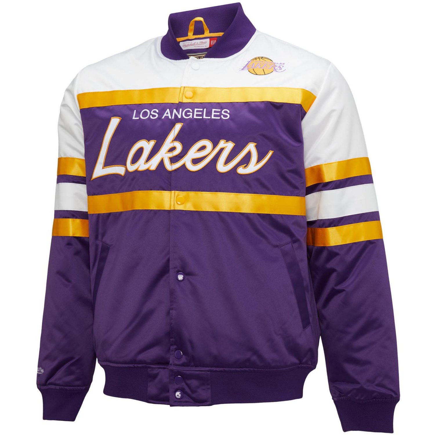 M&N Heavyweight Satin Veste - SCRIPT Los Angeles Lakers | Jacken ...