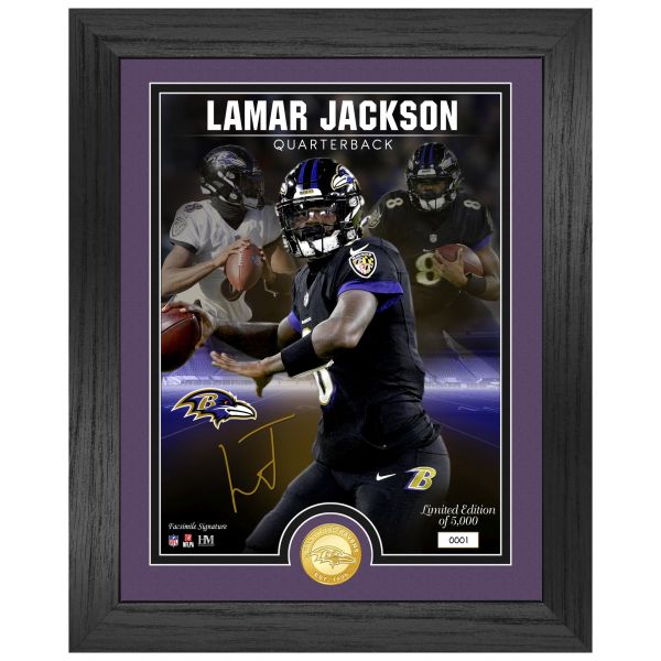 Lamar Jackson Baltimore Ravens NFL Signature Coin Photo Mint