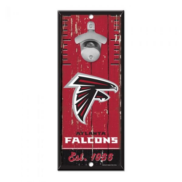 Wincraft BOTTLE OPENER Wood Sign - NFL Atlanta Falcons