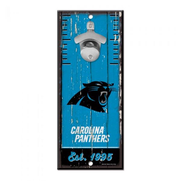 Wincraft Holzschild mit Flaschenöffner - Carolina Panthers