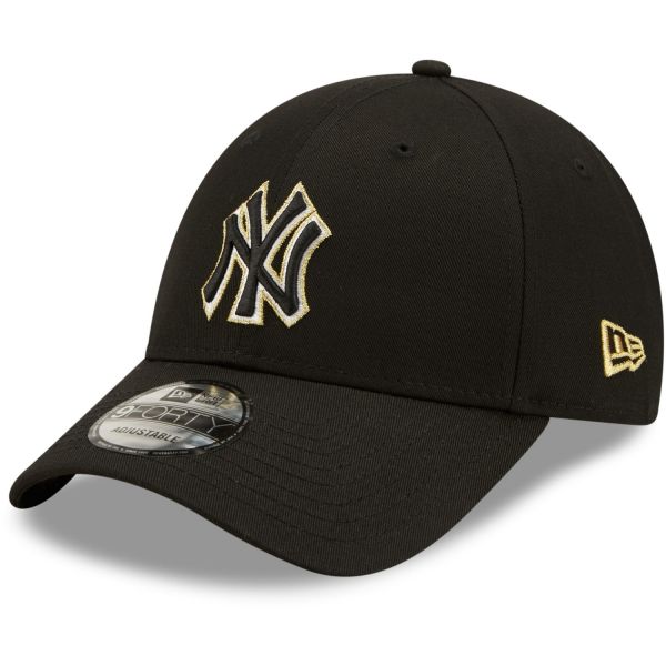 New Era 9Forty Cap - METALLIC New York Yankees noir gold