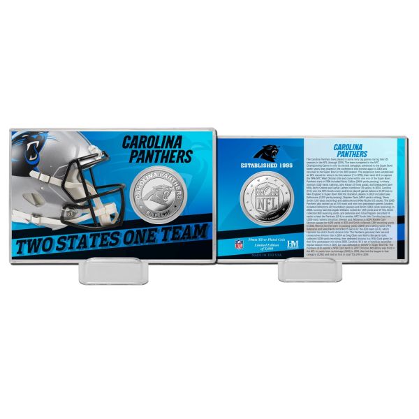 NFL Team History Silver Coin Card - Carolina Panthers