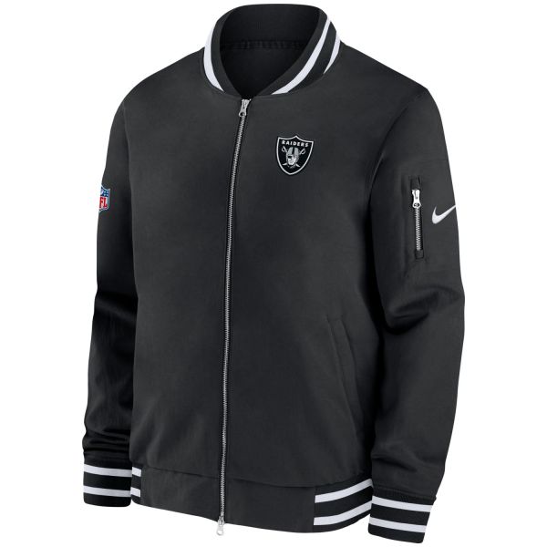 Las Vegas Raiders Nike NFL Sideline Coach Bomber Jacket