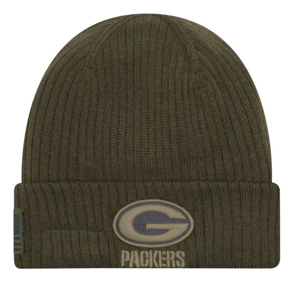 New Era Salute to Service Knit Beanie - Green Bay Packers