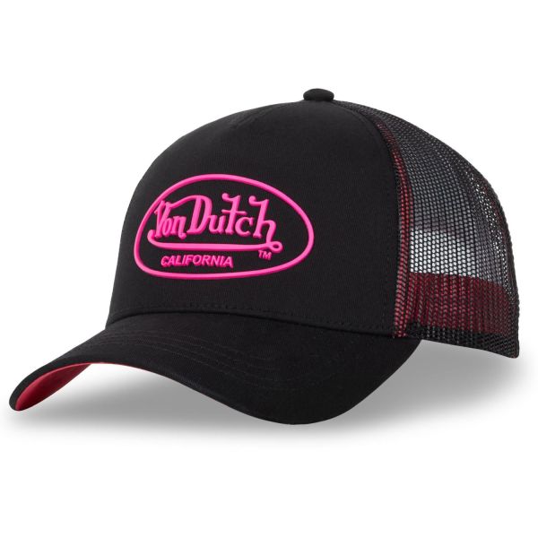 Von Dutch Trucker Mesh Snapback Cap - RUBBER PATCH schwarz