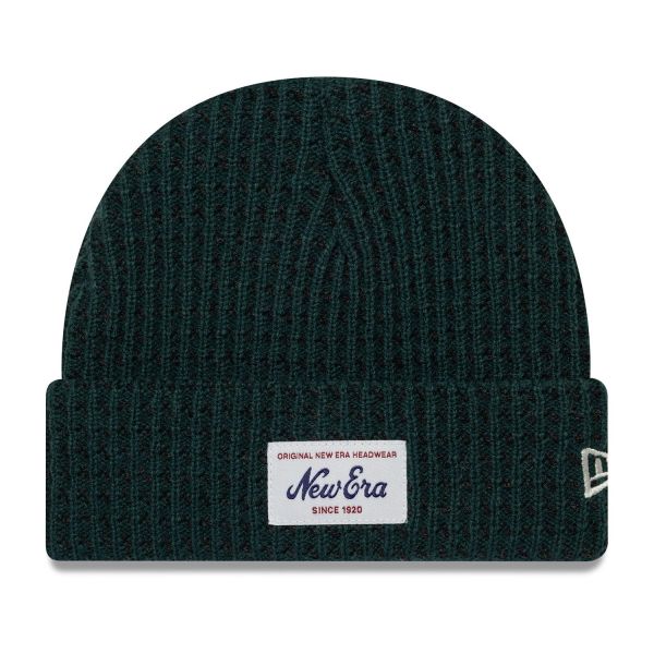 New Era Bonnet d'hiver Beanie - SHORT WAFFLE vert